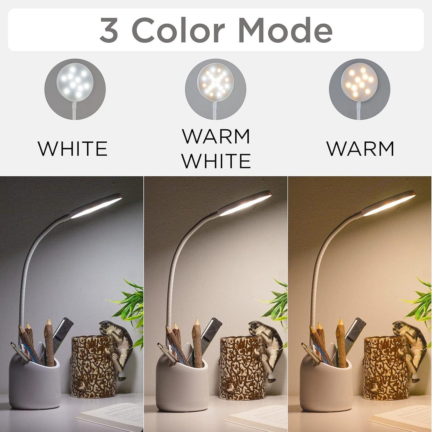 Study Table Pen Holder with lamp