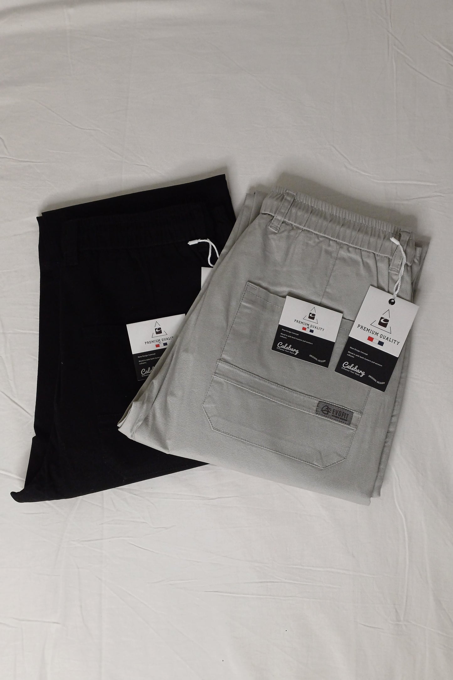 Men's Premium Trousers – Elastic Waist Comfort Fit.