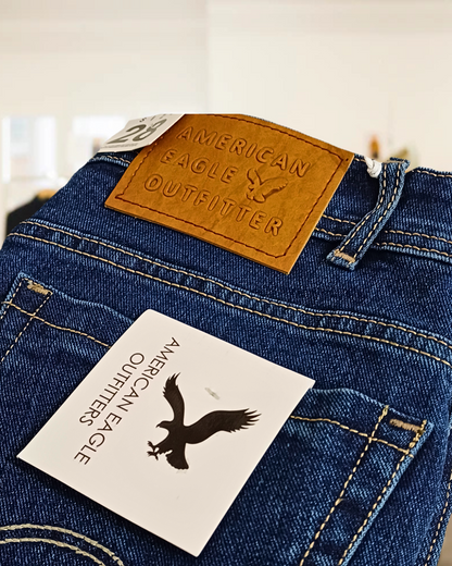 American Eagle Straight Fit Denim Jeans – Dark Indigo Blue (Unisex)