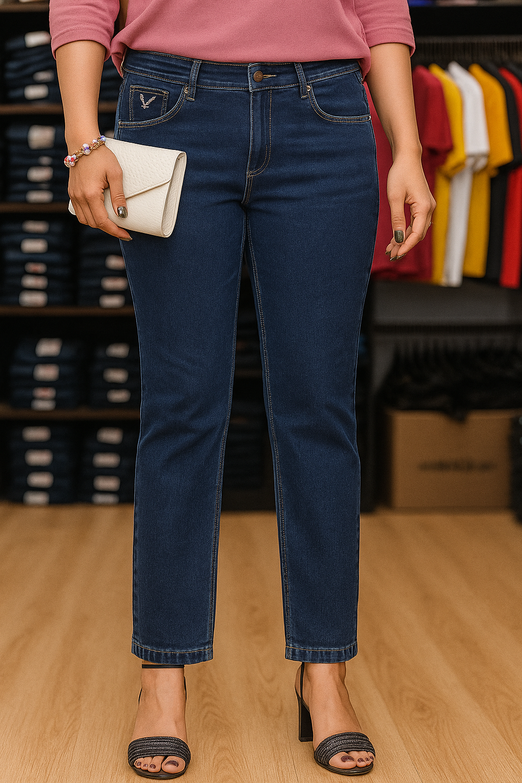 American Eagle Straight Fit Denim Jeans – Dark Indigo Blue (Unisex)