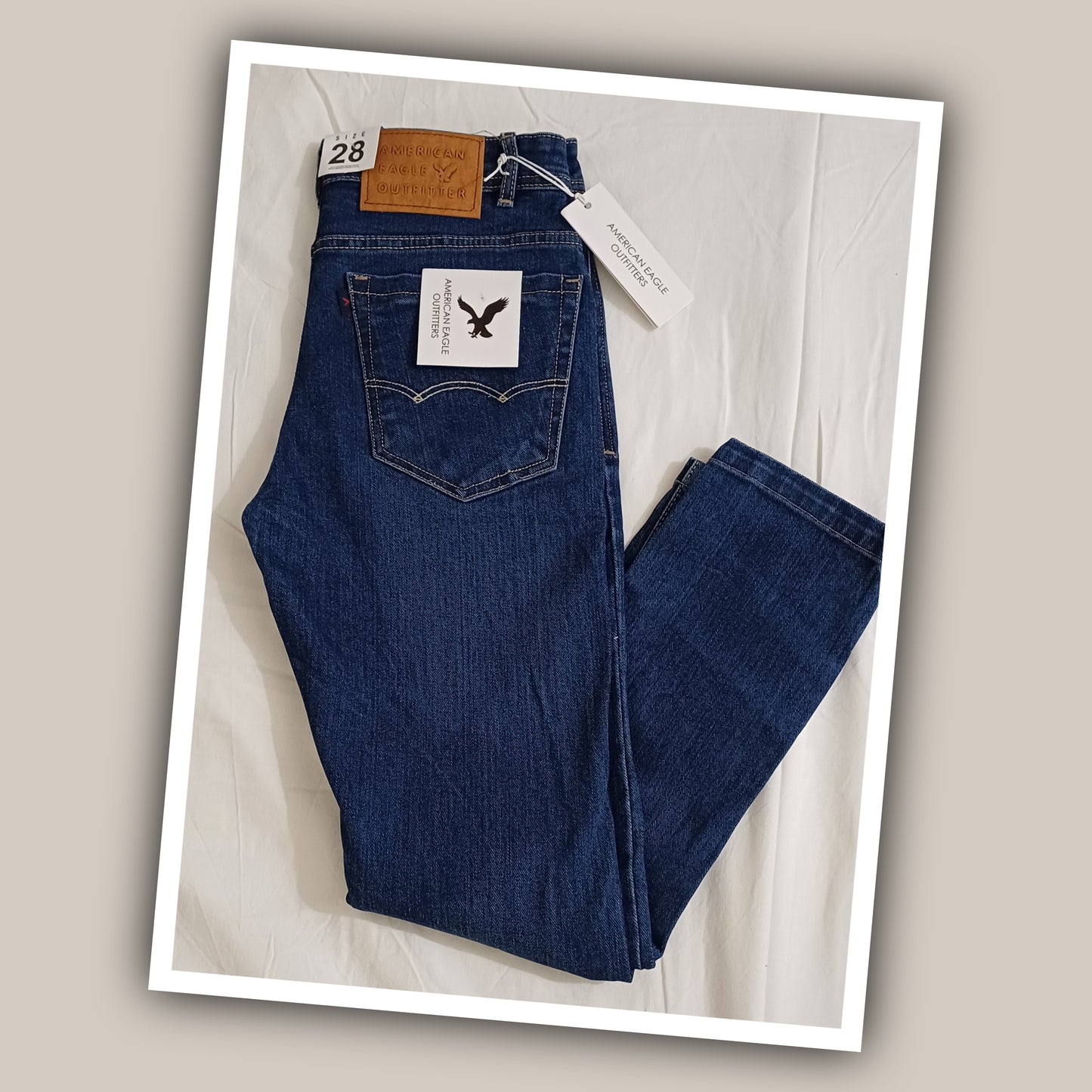 American Eagle Straight Fit Denim Jeans – Dark Indigo Blue (Unisex)