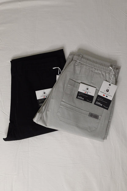 Men's Premium Trousers – Elastic Waist Comfort Fit.