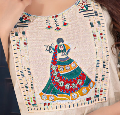 Traditional Design Cotton Short Kurti