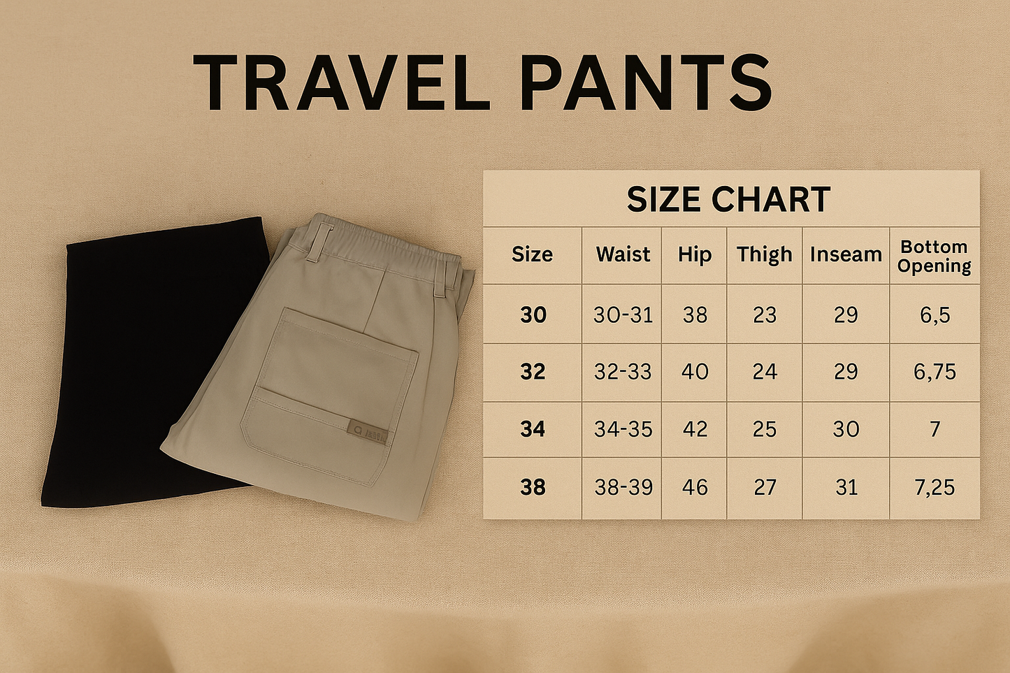 Men's Premium Trousers – Elastic Waist Comfort Fit.