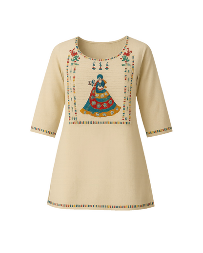 Traditional Design Cotton Short Kurti