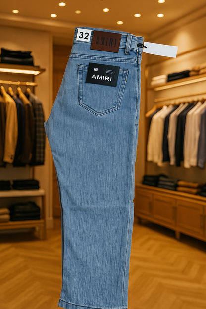 AMIRI High-Performance Light Blue Straight Fit Denim Jeans ( Unisex )
